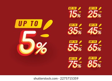Set of sale discount and shopping design