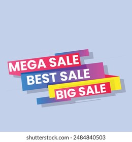 Set of Sale Element badges. Template banner shopping badges, Sale tags and labels. sale, discount, shop, special offer, sale Elements design With Gradient color concept