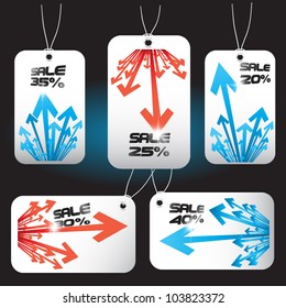 set of sale hanging modern labels