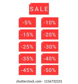 set of sale icons vector for web