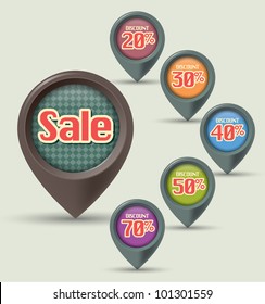 conjunto de etiquetas de venta