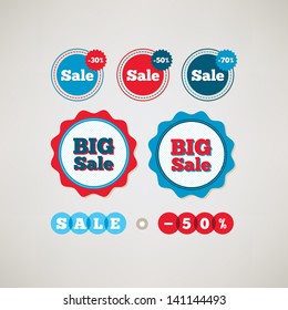 Set of sale labels