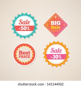 Set of sale labels