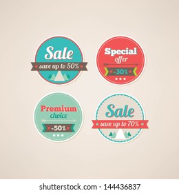 Set of sale labels