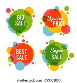 Set of sale labels