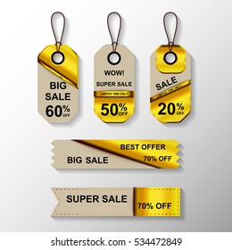 Set of sale labels.Vector sale tags design.