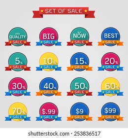set of sale with long shadows