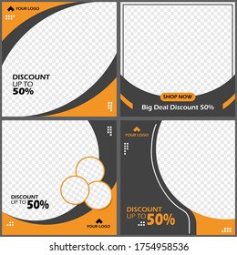 set of sale modern social media post 