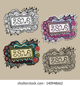 Set of Sale Nature vector Labels