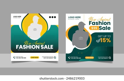 Set of Sale Offer Design Banner Template pack. Social Media Post Fashion Square Flyer Template. Discount Poster Design Bundle Web Banner.