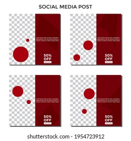 SET SALE OFFERS AND PROMOTION SOCIAL MEDIA POST TEMPLATE BANNER DESIGN.COLORFUL FLAT COLOR BACKGROUND VECTOR. GOOD FOR SOCIAL MEDIA POST, COVER , POSTER 