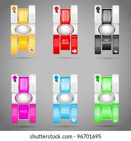 Set of Sale Price Tag - new vector concept.