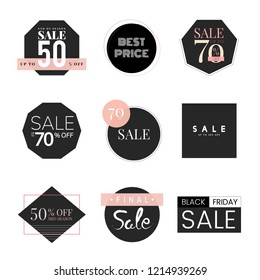 Set of sale promotion design template