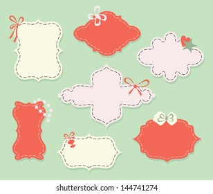 Set of sale retro labels and elements for your best order