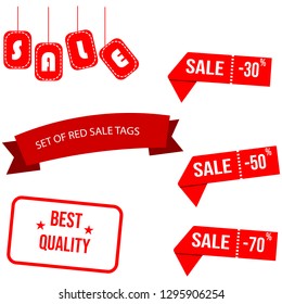 Set of Sale Signs. Hot sale vector on a white background EPS Vector