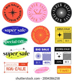 Sticker mega pack. Price stickers. Peeled Paper Stickers. Price