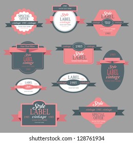 Set of sale stickers.Design labels,Premium retro labels, vintage vector