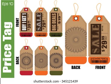 Set Of Sale Tag or Sale Labels with back design for fashion, product, gift, another marketing on-line, and another paper. easy to modify
