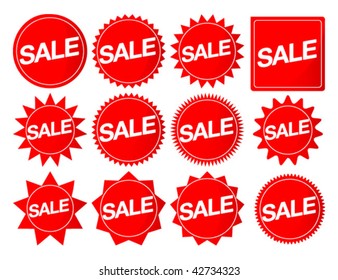 set of sale tags