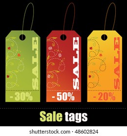 Set of sale tags
