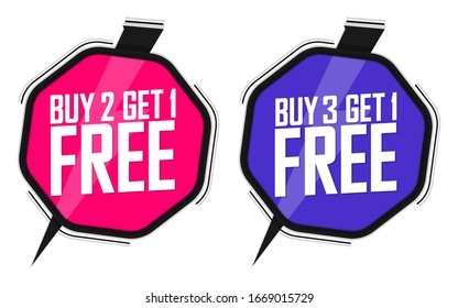 Set Sale tags, discount banners design template, app icons, vector illustration
