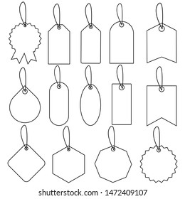 Set of sale tags and labels illustration., template shopping labels Vector . Blank, discount and price tags on paper. Special offer. 