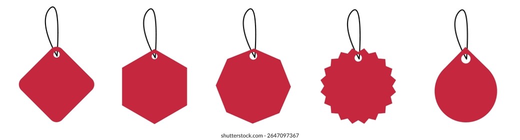 Set of sale tags and labels illustration., template shopping labels Vector . Blank, discount and price tags on paper. Special offer. 
