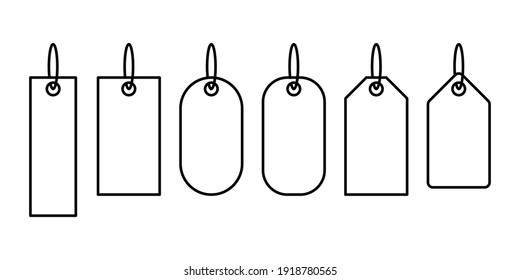 Set of sale tags and labels, Outline icon, Vector illustration eps.10