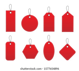Set of sale tags and labels, template shopping labels. Realistic discount tags for sale promotion. Vector illustration.  