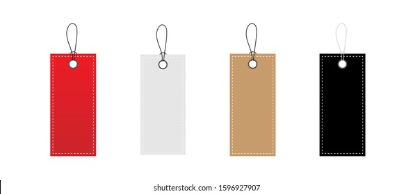 Set of sale tags and labels, template shopping labels. Realistic discount tags for sale promotion. Vector illustration.  