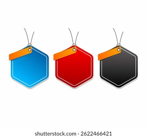 Set of sale tags and labels, template shopping labels.