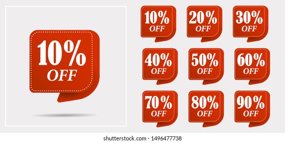 Set Sale tags, This is the concept of the price list for discounts, of an advertising campaign, advertising marketing sales,