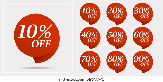 Set Sale tags, This is the concept of the price list for discounts, of an advertising campaign, advertising marketing sales,