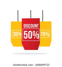 Set of sale tags vector