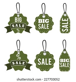 set of sale tags vector design template