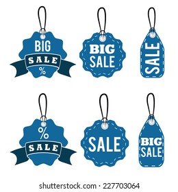 set of sale tags vector design template