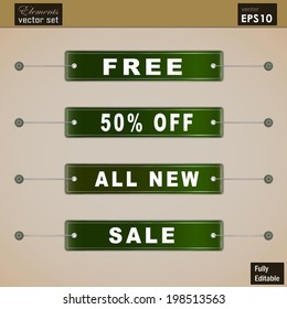 A SET of Sale tags in vector format / Special Offers Labels/ Banner SET,  Useful elements for your layout design. Premium Quality, Genuine and Satisfaction, Easy to Edit