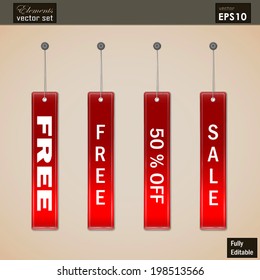 A SET of Sale tags in vector format / Special Offers Labels/ Banner SET,  Useful elements for your layout design. Premium Quality, Genuine and Satisfaction, Easy to Edit