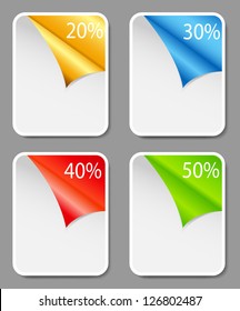 Set of Sale Tags. Vector illustration