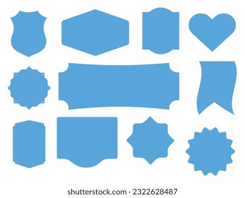 set of sale vector badge shape vector illustration