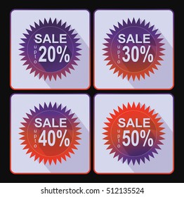 Set of sale vector design sale . Vector illustrations for online shopping, product promotions, website and ads.