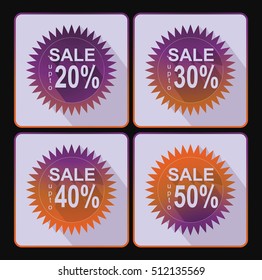 Set of sale vector design Vector illustrations for online shopping, product promotions, website and ads.