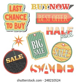 Set of Sale Vector Labels