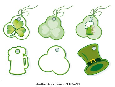 Set of sales tags to the holiday st Patrick's day