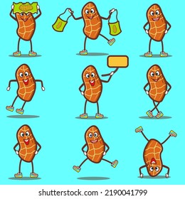 conjunto de Salmon como personajes de caricatura. Expresión diferente para ilustración vectorial de carácter lindo