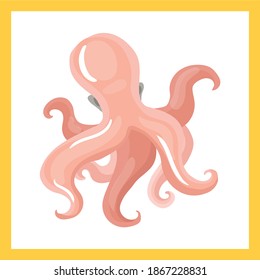 Set salmon vector illustration. Fillet, steak and fish salmon in cartoon style. Seafood product design.Seafood products set with salmon steak shrimp prawns fish crab isolated illustration