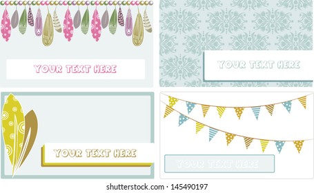 A set of samples of business cards on different topics