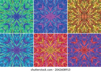 Set of samples - Colorful artistic painting