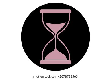 set of sand clock illustrations with varying frames and sand amounts. Hourglass shapes in multiple variations. Vector icon set of hourglasses with falling sand.