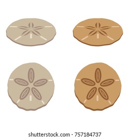 A set of sand dollar icons